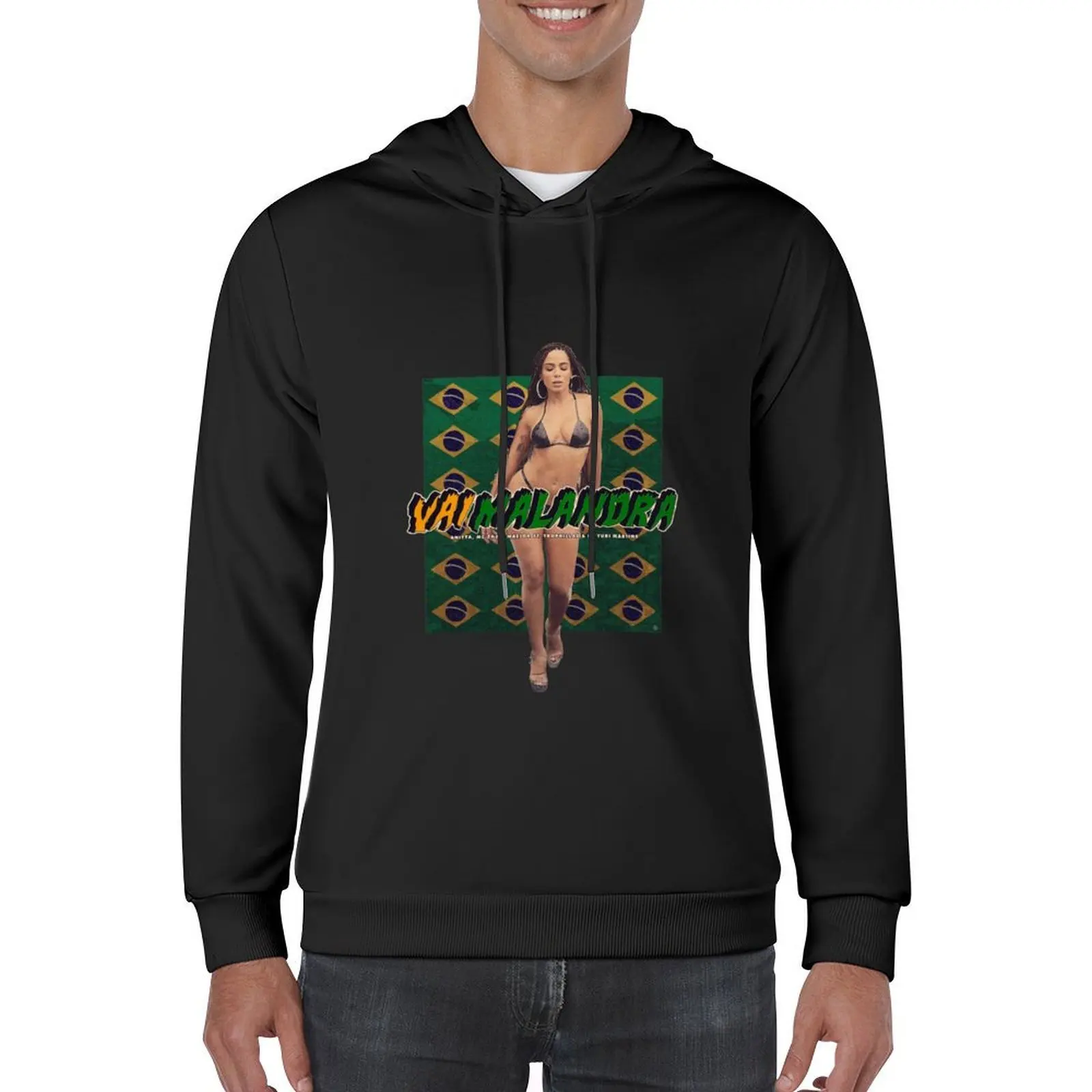 Vai Malandra - Anitta Hoodie ملابس رجالية على الطراز الكوري ملابس رجالية ملابس خريفية بقلنسوة كبيرة الحجم