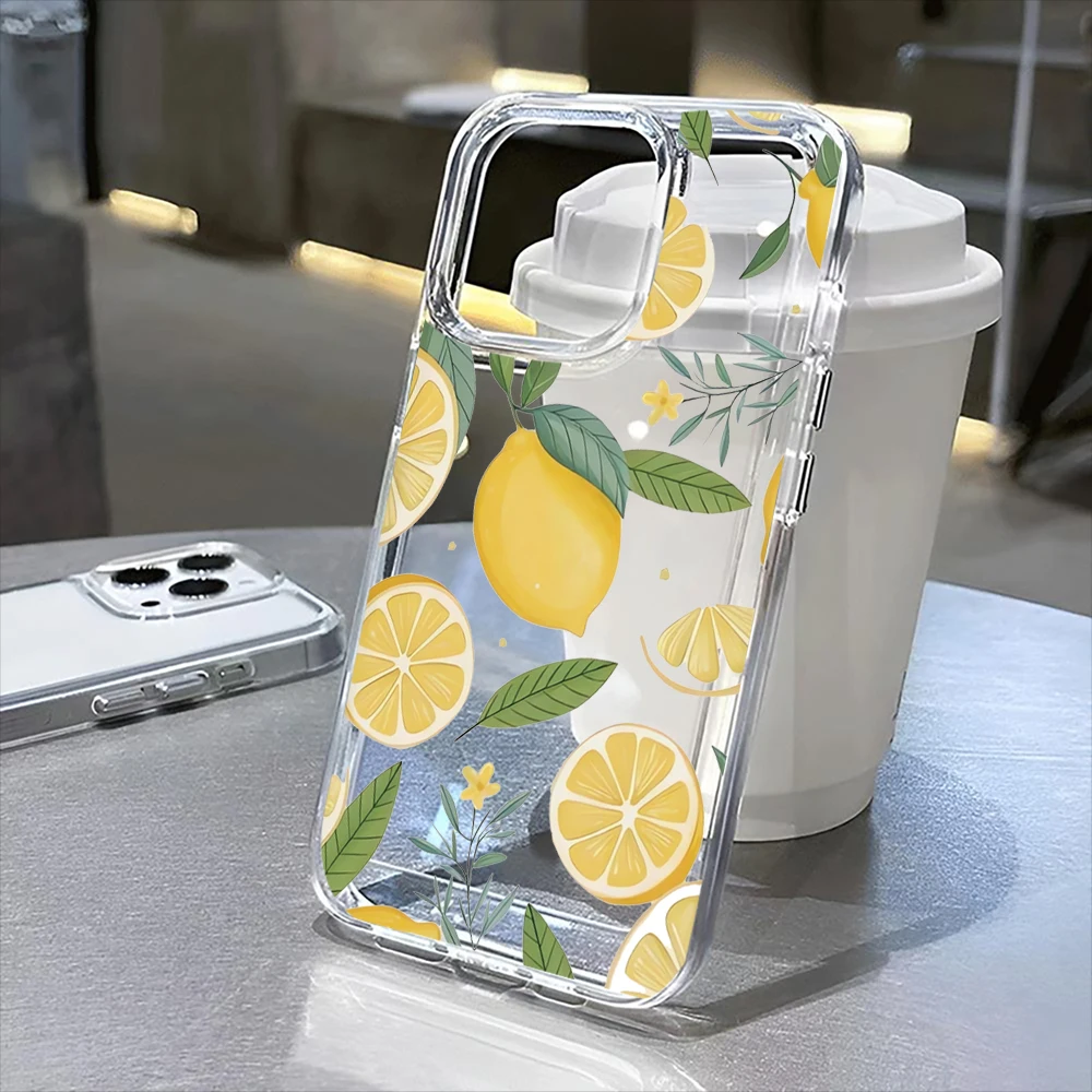 

lemon Clear Case for iPhone16 Pro Max 16Pro 16Plus 16 15 Pro Max 15Pro 15Plus 15 13 13Pro 14 12 11Pro Max Plus