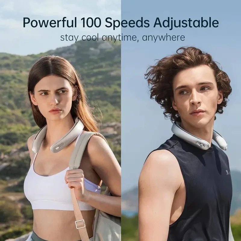 new-jisulife-neck-fan-pro1-100-speed-5000mah-3-speeds-led-display-usb-c-hands-free-wearable-for-outdoor-travel-office