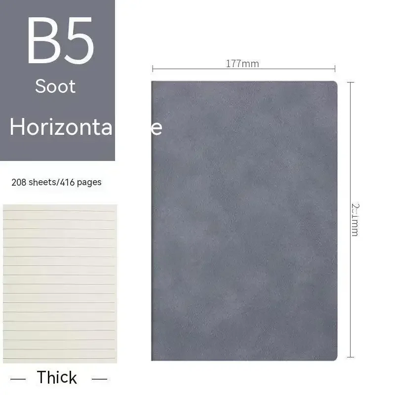 Thickened B5 Business Pu Notepad Sheepskin Student Stationary Notebook Lined Daily Planner Notebook Journal