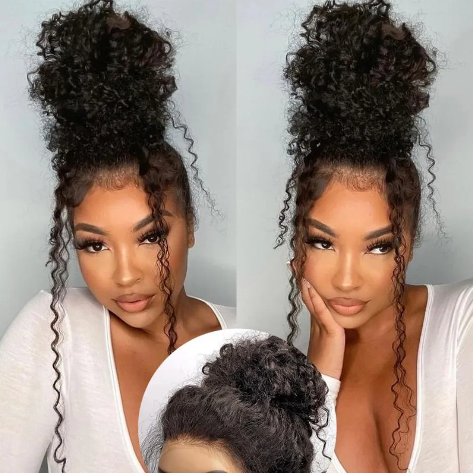 

360 Full Lace Wig Human Hair Pre Plucked Deep Wave Frontal Wig Natural Hairline Hd Lace Wigs 30 40 Inch Curly Human Hair Wigs