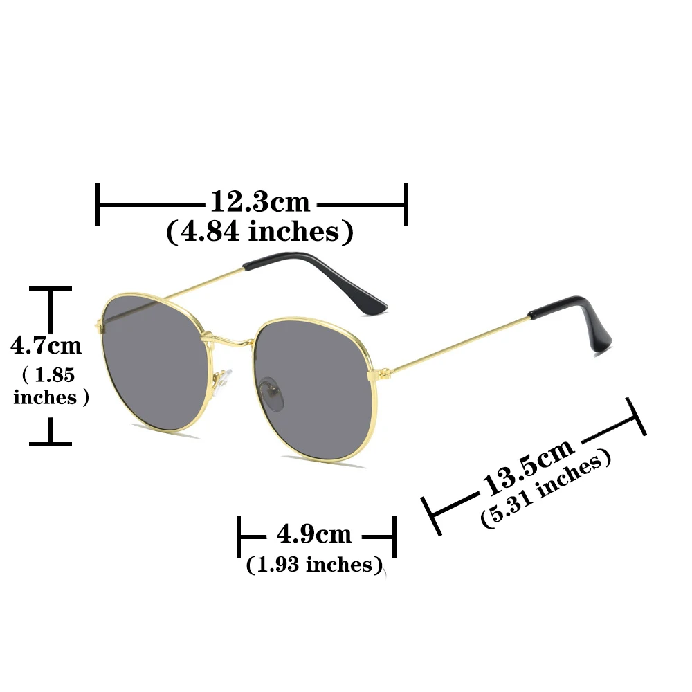 Okrągłe okulary przeciwsłoneczne męskie Vintage metalowe okulary przeciwsłoneczne dla kobiet luksusowej marki gogle okulary przeciwsłoneczne damskie okulary przeciwsłoneczne dla kobiet mężczyzn ﻿ — zdjęcie 7