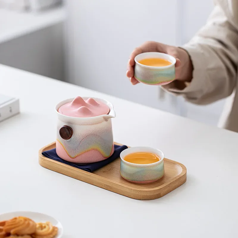 Travel Tea Set Ceramic Portable Quick Cup Women's Creative Teapot Holiday Gift Tea Sets Complete Set Luxury Cool Tea Accessories
