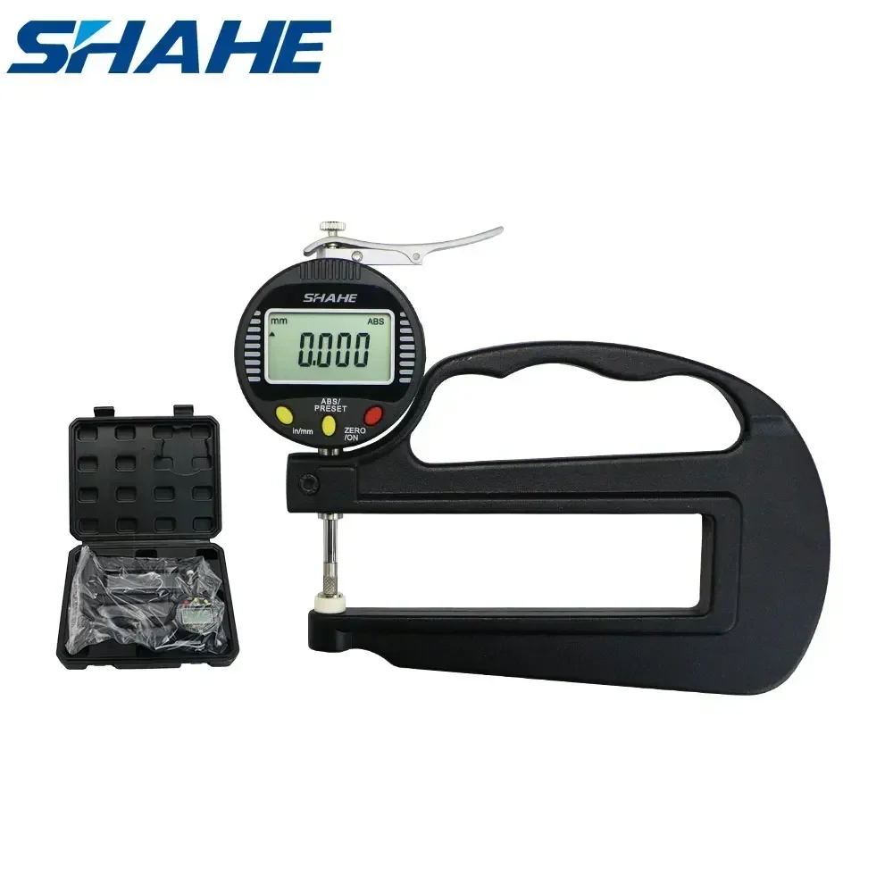 SHAHE 0.001 mm 0-12.7mm Digital Micron Thickness Gauge Paper Leather Thickness Gauge Rubber Thickness Gauge