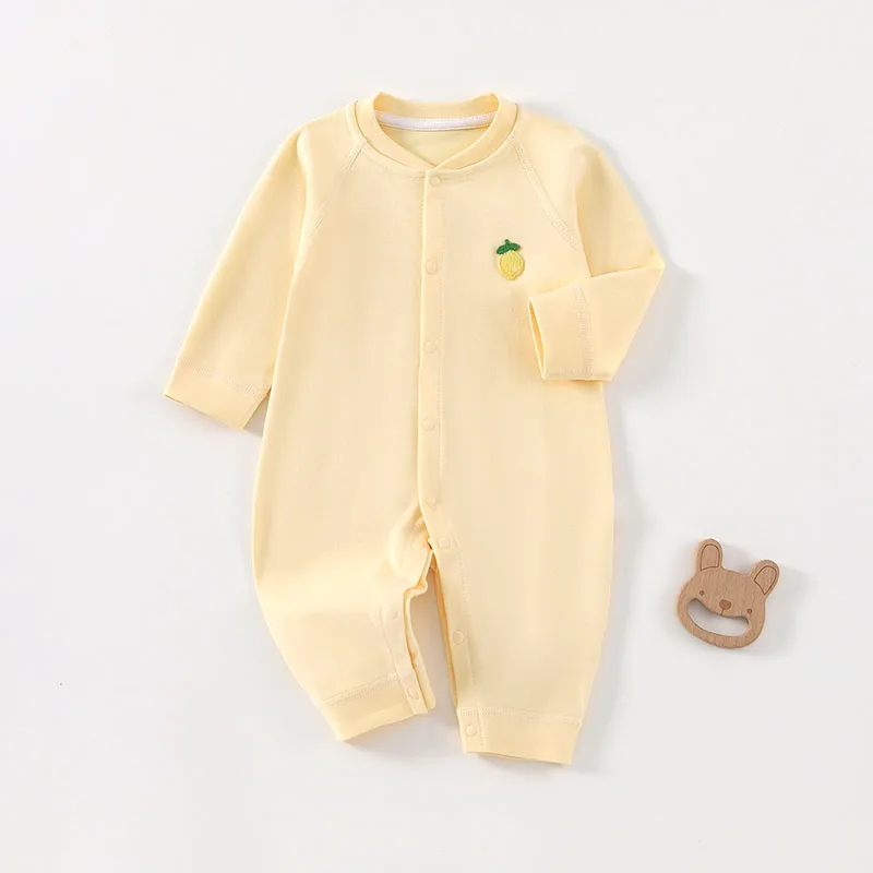 Autumn Baby Rompers 0-24M Cartoon Fruit Infant Girls Jumpsuit Breathable Thin Toddler Clothes Cotton Newborn One Piece