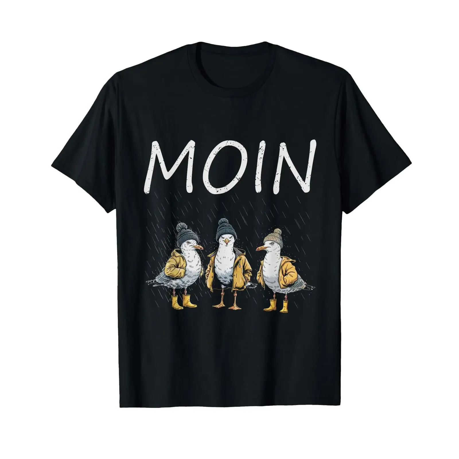 Moin Seagulls North German Weather East Frisia T Shirt vintage Washed Soft Casual designer clothes Top For Everyday Wear