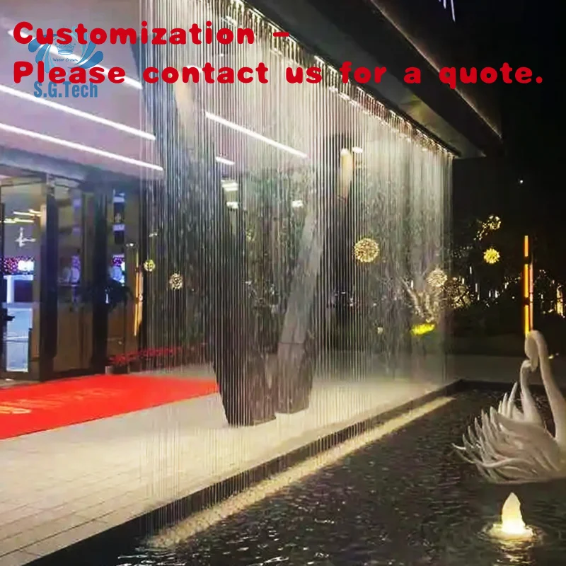 

custom.Outdoor Decorative Curtain Shopping Mall Garden Swimming Pool Fountain Rain Curtain