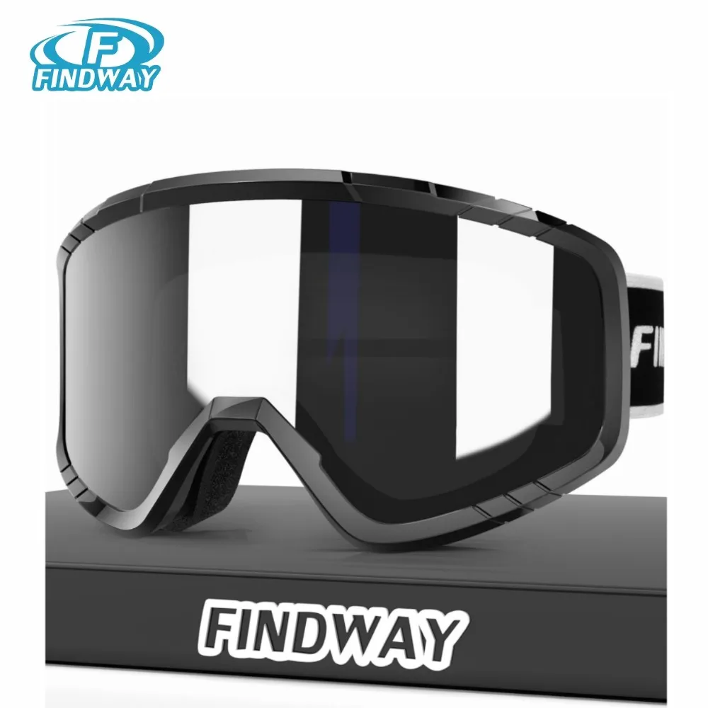 Findway Kids Ski Goggles Snowboard Goggles OTG UV Protection Compatible Helmet Anti Fog Kids Ski Goggles Teenager 3~14 Years