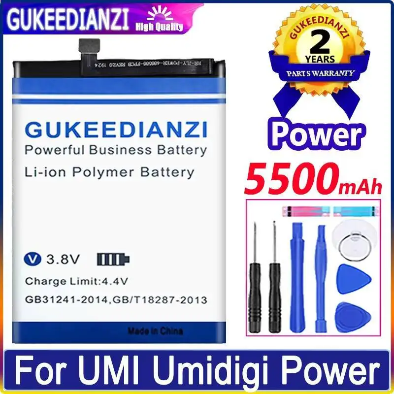 

Аккумулятор мобильного телефона, безопасная быстрая зарядка для Umidigi Umi Power 5500 мАч