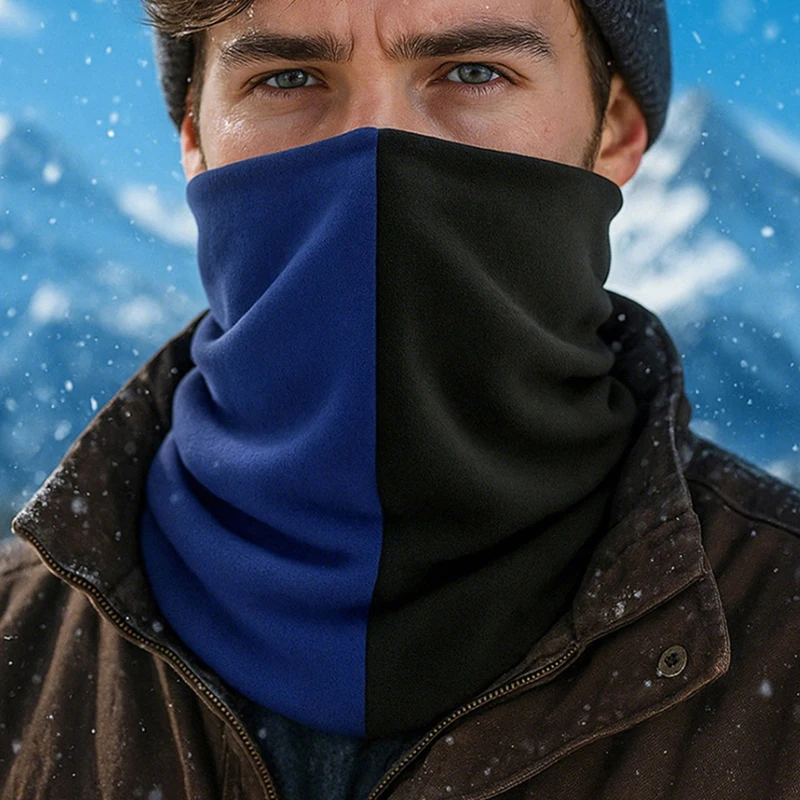 دافئ تصادم الألوان وشاح للرقبة الشتاء ركوب الدراجات التزلج يندبروف قناع للجنسين في الهواء الطلق دراجة رياضية دراجة نارية ركوب غطاء الوجه #2