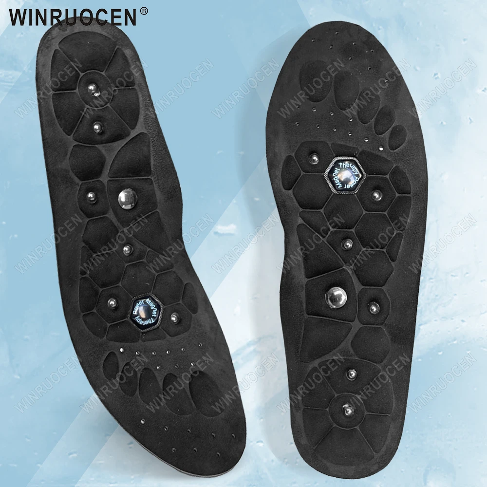 Akupressur Magnetische Therapie Einlegesohlen Abnehmen Atmungsaktive Laufschuhe Kissen Füße Gesundheit Pflege Arch Support Sport Einlegesohlen