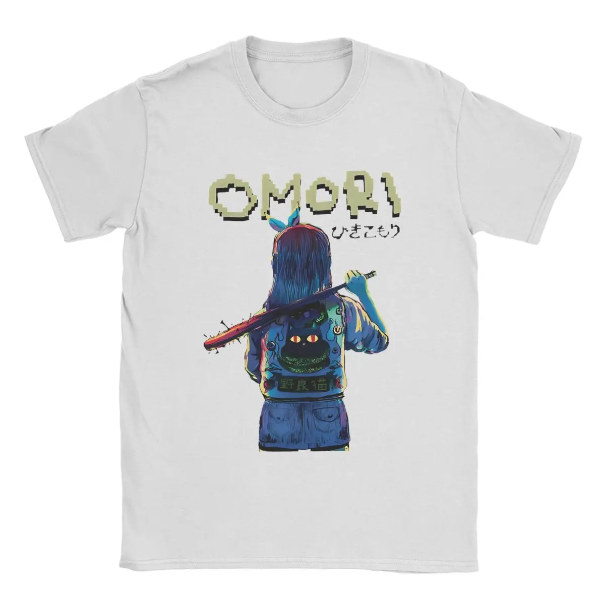 Vintage Omori RPG Horror Game T-Shirt Men Crew Neck Pure Cotton T Shirt Anime Art Short Sleeve Tee Shirt New Arrival merchandise