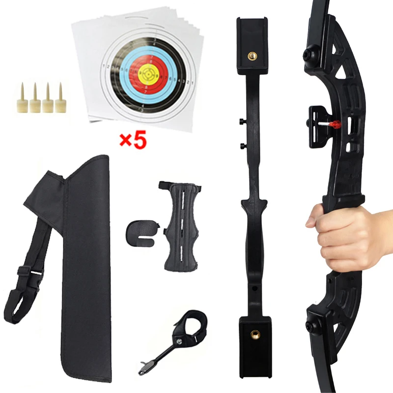 Set de empuñadura de resina para arco recurvo, mango para mano derecha o palas de arco de 35-55 lbs para tiro con arco, accesorios competitivos para arco.