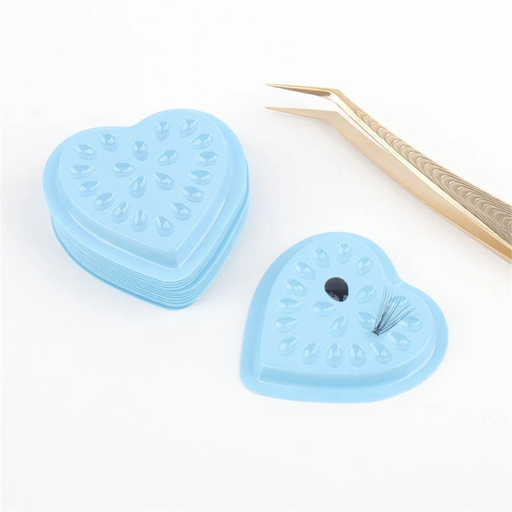 10/50pcs Eyelash Glue Stand Holder Eyelash Extension Supplies Adhesive Pallet Plastic Gasket Eye Lashes Glue Pads Makeup Tool