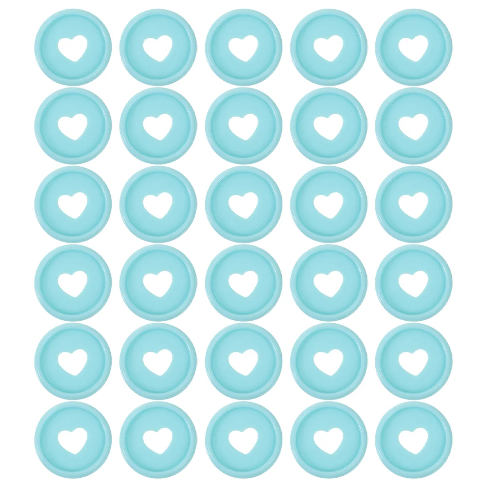 30 Pcs Macaron Color Binding Buckle Loose-leaf Tools Book Discs Planner Binder Plastic Supplies Notebook Accessories Sky-blue