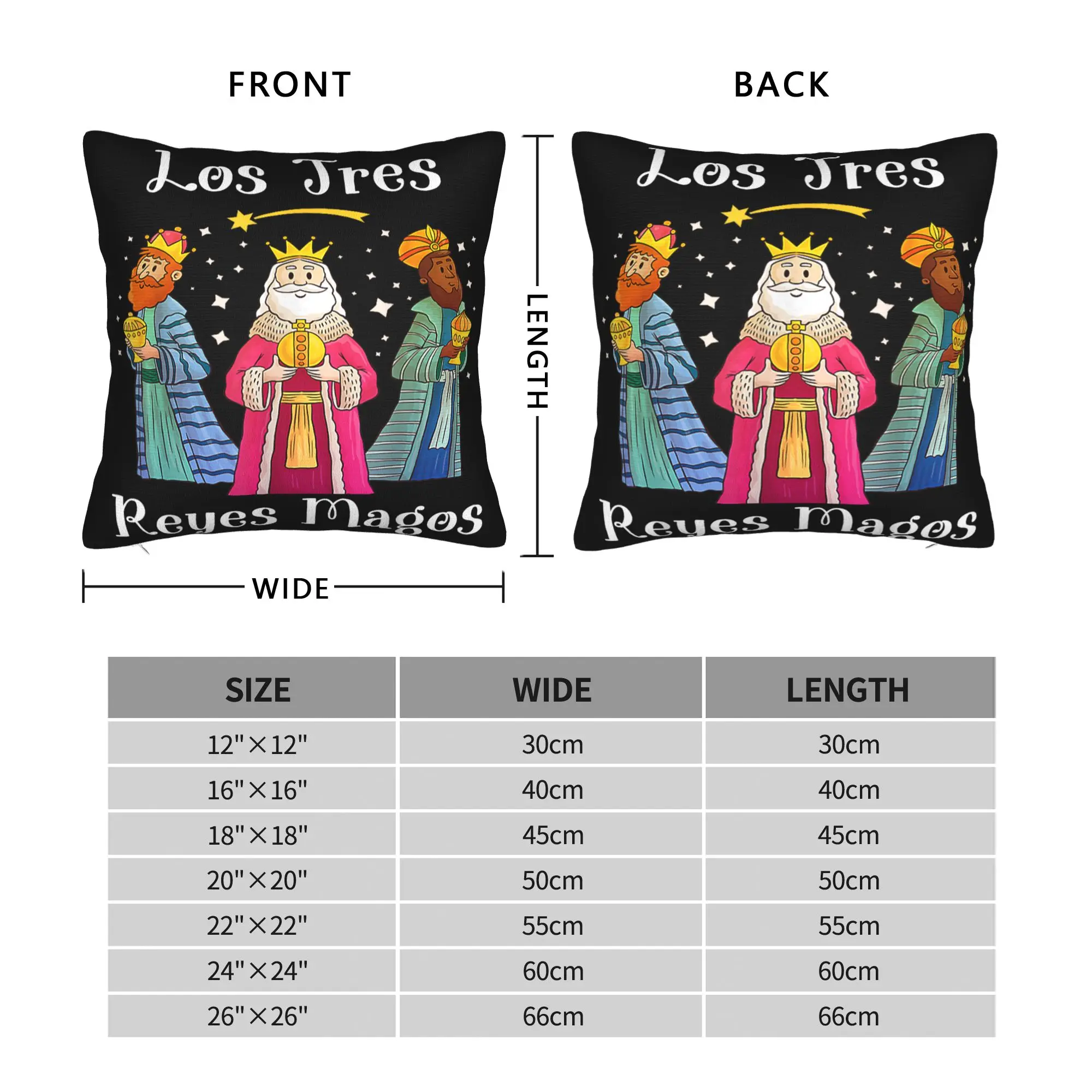 ثلاثة ملوك سعيد عطلة يوم المخدة الطباعة غطاء الوسادة الزخرفية لوس تريس رييس Magos الحكيمة رمي كيس وسادة غطاء