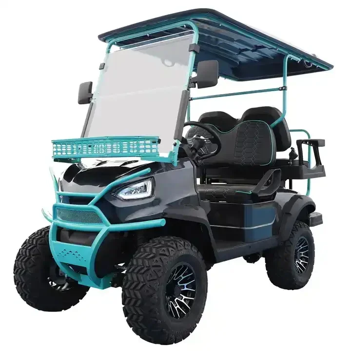 Custom 4 Seater Electric Offroad Tourist Patrol Buggy Lifted Golf Carts with Lcd Screen