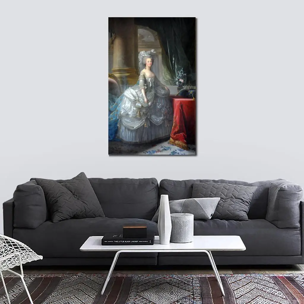 Portrait Painting Female Marie Antoinette of Austria Queen of France Elisabeth Vigee Lebrun Canvas Art Hand Painted High Quality