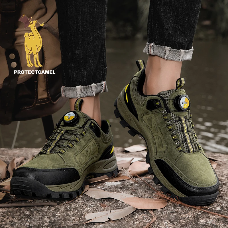 Rotierende Taste Kamel Wasserdichte Off-Road Hikeup Trail Camping Jagd Klettern Berg Ausflug Outdoor Trekking Wandern Schuhe Männer