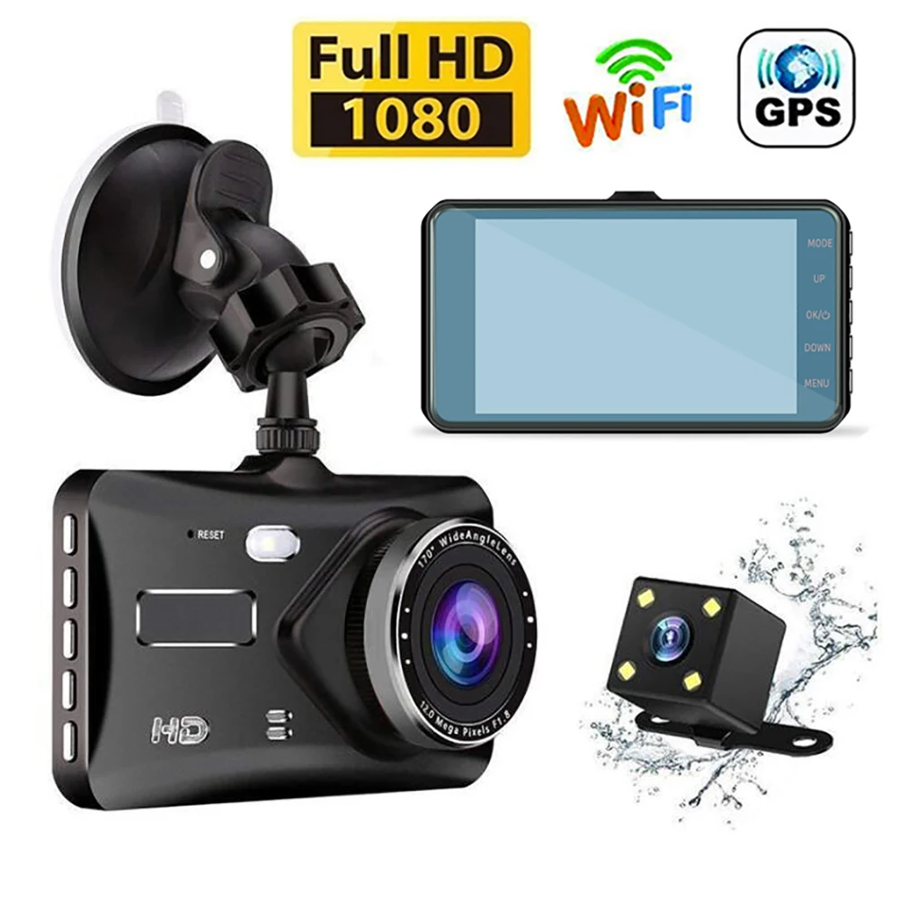 Car DVR WiFi Full HD 1080P Dash Cam Rear View Night Vision Car Camera Video Recorder Black Box Auto Dashcam GPS Car Accessories