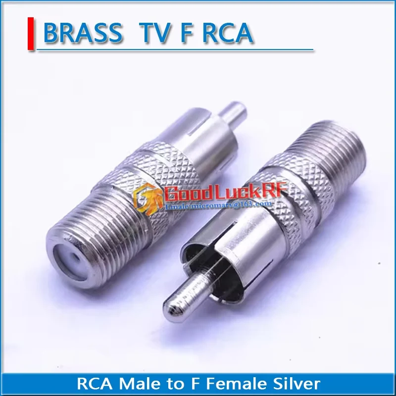 

RCA Male to F TV Female Nickel Plated Straight RCA Female to F Male 50ohm RF Connector Adapters Socket