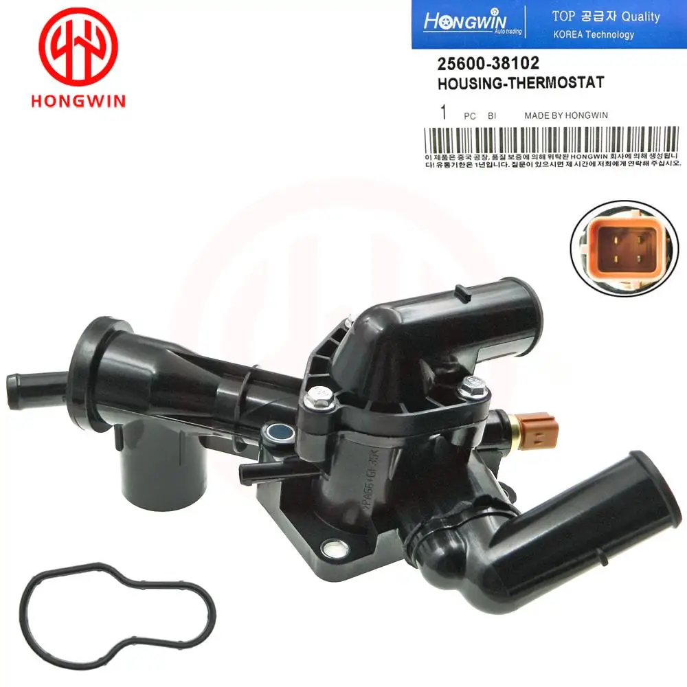 

25600-38102 Engine Radiator Coolant Thermostat Housing Assembly For Hyundai Sonata Kia Optima 2560038102 25600-38025