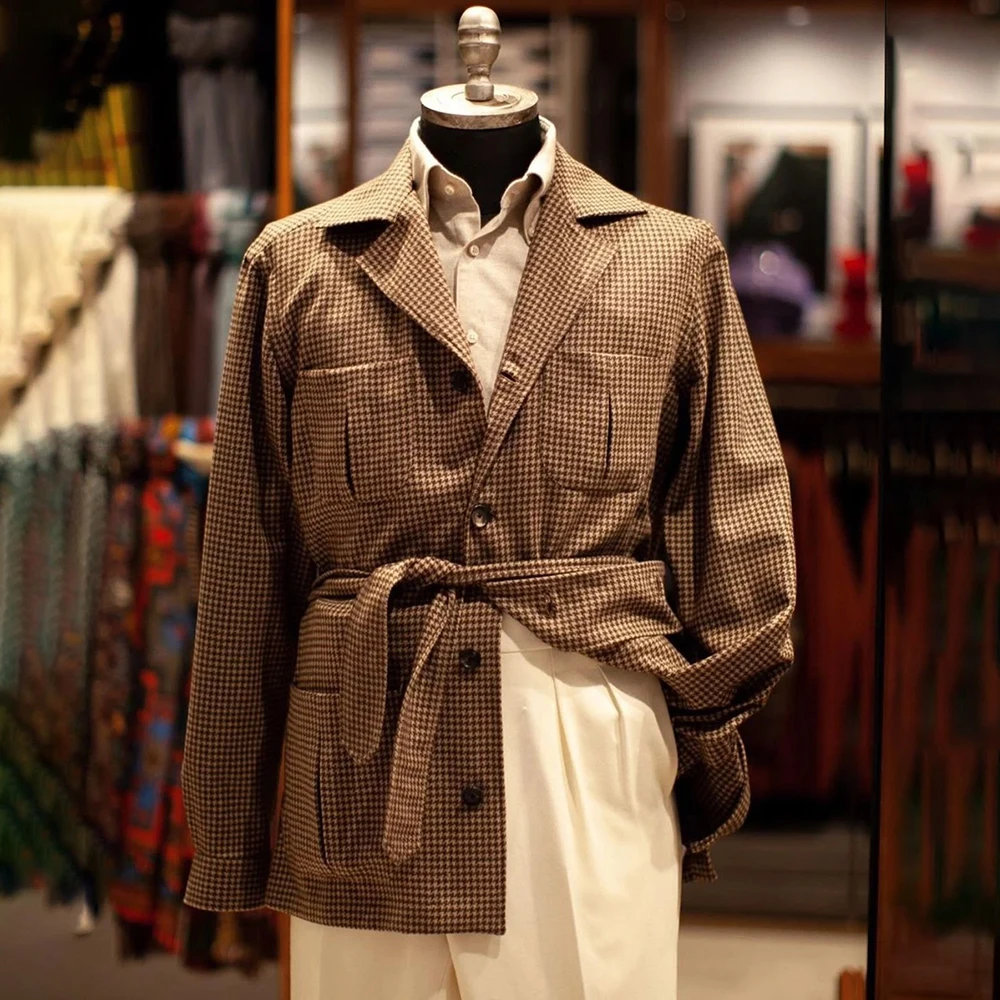 

Роскошные мужские костюмы, комплекты из двух предметов, куртка и брюки, высококачественная однобортная обтягивающая мужская одежда с лацканами и поясом, блейзер, наряды