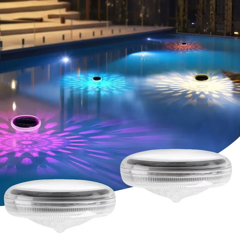 Solar Powered Solar Floating Pond Light 12 Modes Multi Color Changing Solar Water Drift Lamp Timed High Quality