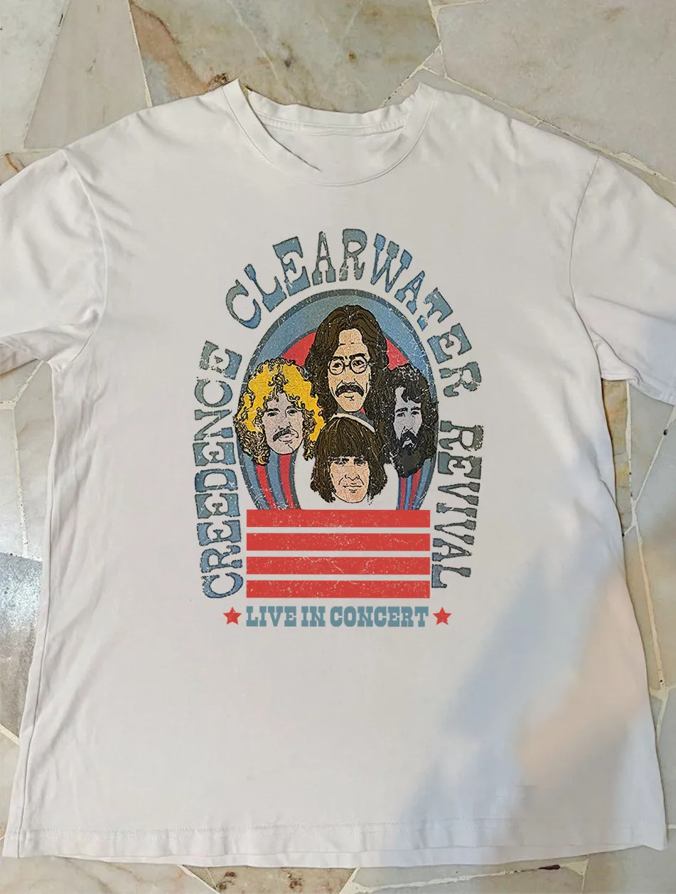 In Concert Creedence Clearwater Revival T-Shirt All Size SB144