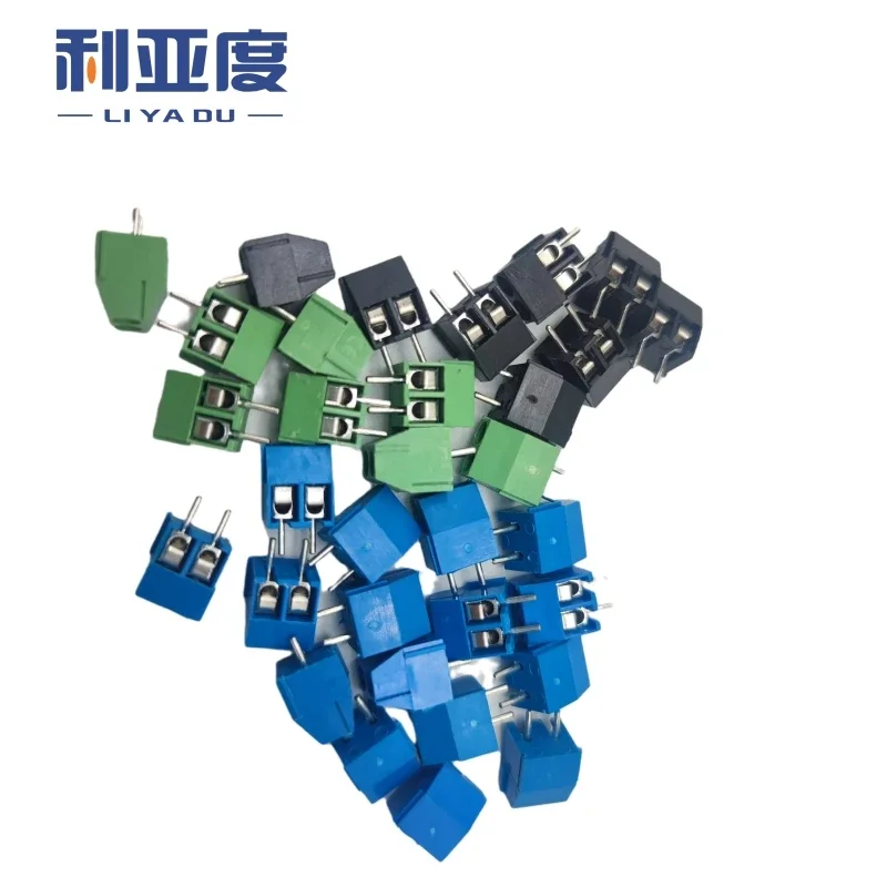 50pcs kf350-2p 3p 3.5mm Pitch Spliceable Plug-in PCB Screw Terminal Block Connector FOR 24-18 AWG CABLE  300v 10A  2 3 Pin kf350