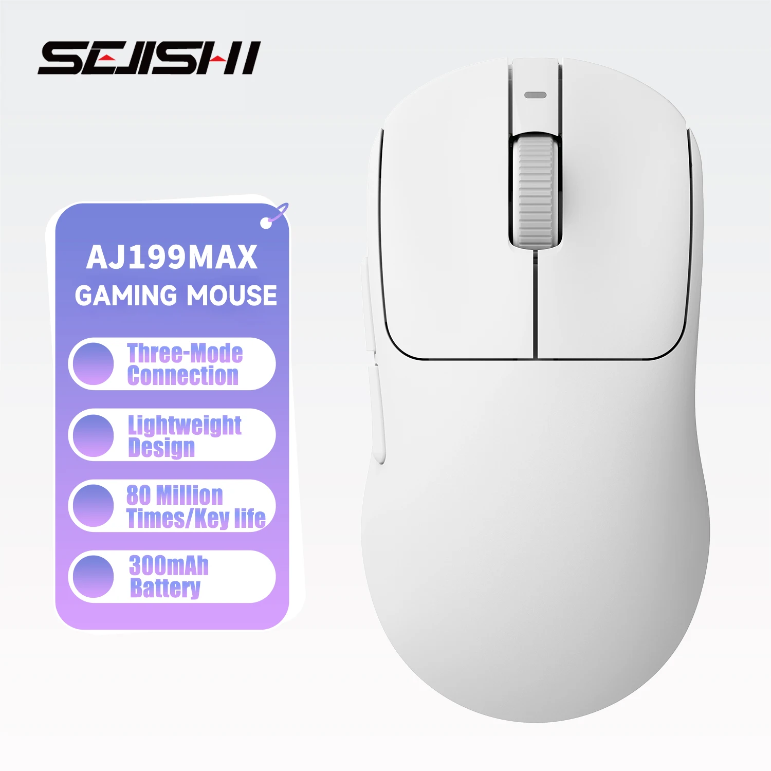 

SEJISHI 28000 DPI AJ199 MAX PAW 3395 Bluetooth Gaming Wireless 2.4Ghz Mouse 3-Mode Gamer 6 Gaming Mouse Esports Office Mouse