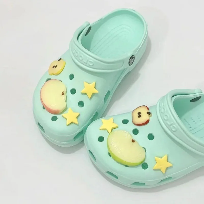 Fruit shoe decoration set Cute Christmas Ducks Advanced Shoe Decorations DIY Detachable buckle Shoes accessories1Set image 6