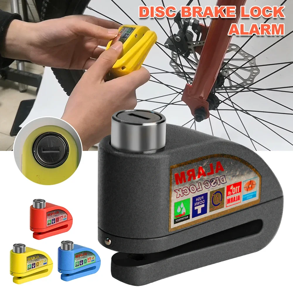 Motorfiets Scooter Wiel Schijfrem Alarm Lock Waterdichte Aluminium Legering Beveiliging Anti-Diefstal Slot 110dB Alarm Fietsslot