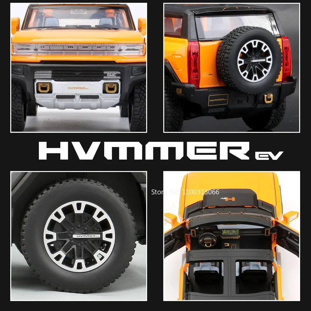 1:24 hummer suv brinquedos modelos em miniatura carros fundidos 6 portas abertas roda off-road puxar para trás modelo de veículo crianças presentes do festival