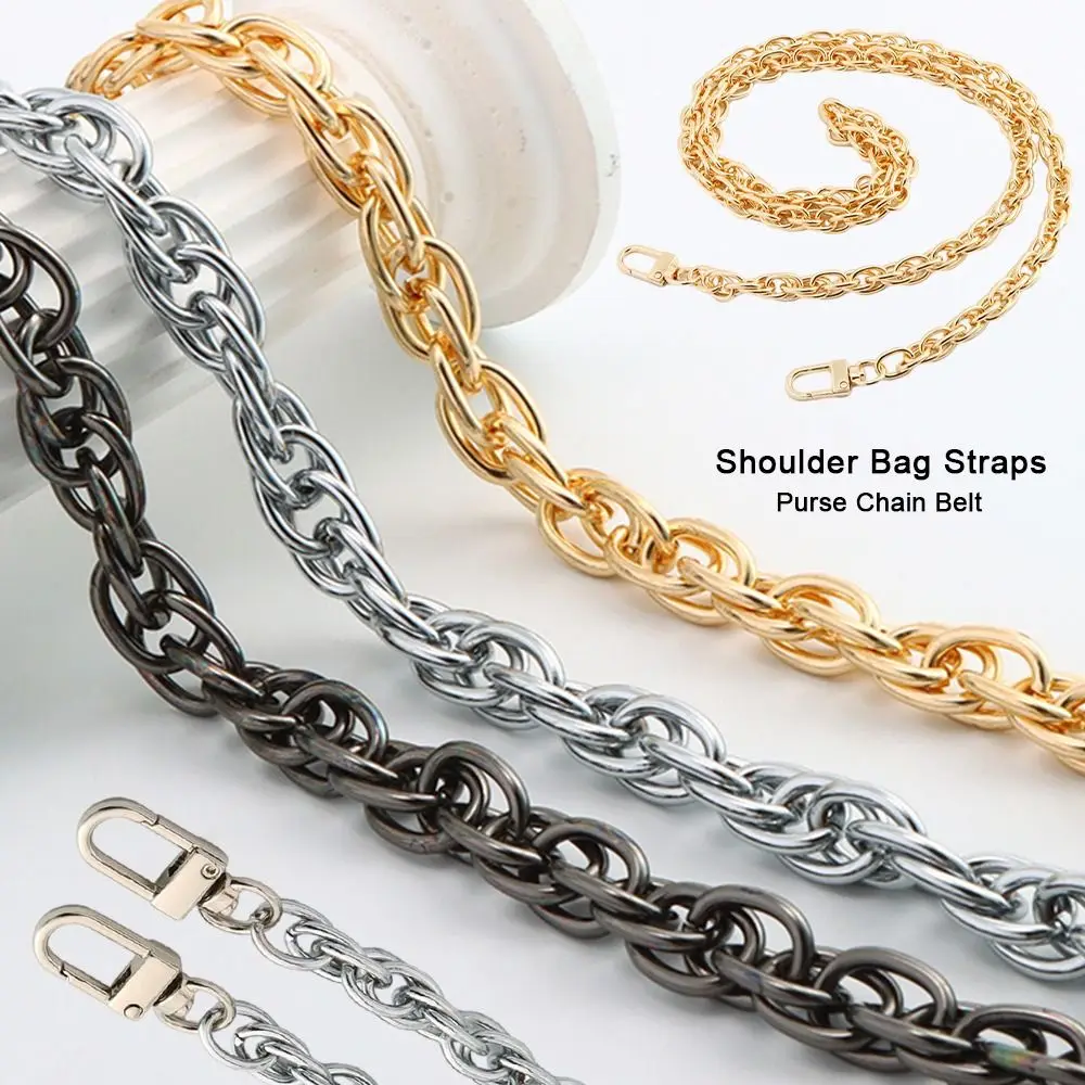 120cm Metal Chain Golden Silvery Aluminum Chain For Jewelry Making Findings Bag Chain Strap Handle Replacement Chain