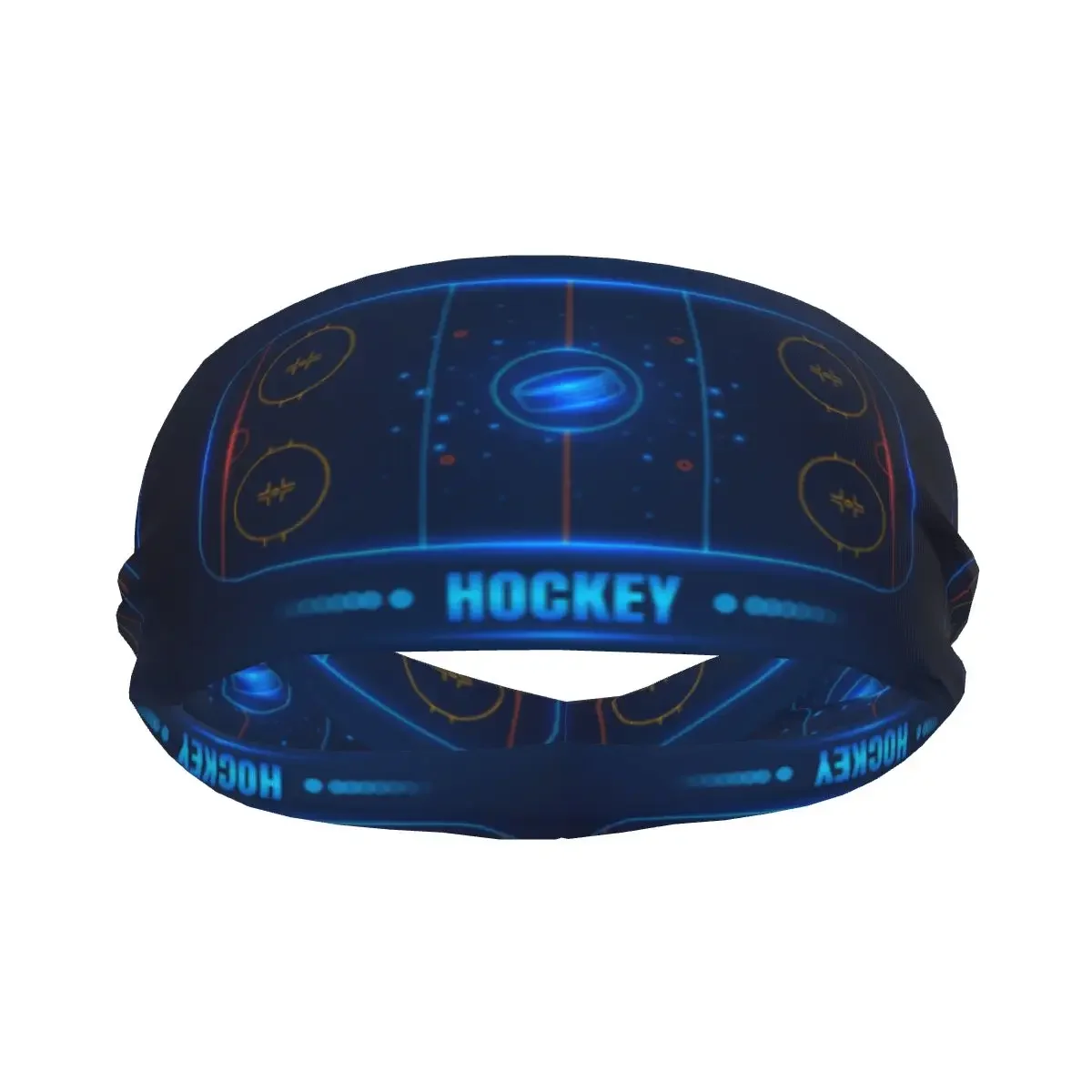 Sport Stirnband tragbare Haarband Eishockey Stadion Linie mit Puck Haar wickel Klammer Radfahren Laufen Training Schweiß band