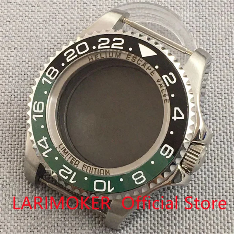 LARIMOKER silver Steel Watch Case for 43 MM  sea Silver NH34 to NH39 ETA  2836 Miyota 8215 821 a Mingzhu  2813 3804 Movement