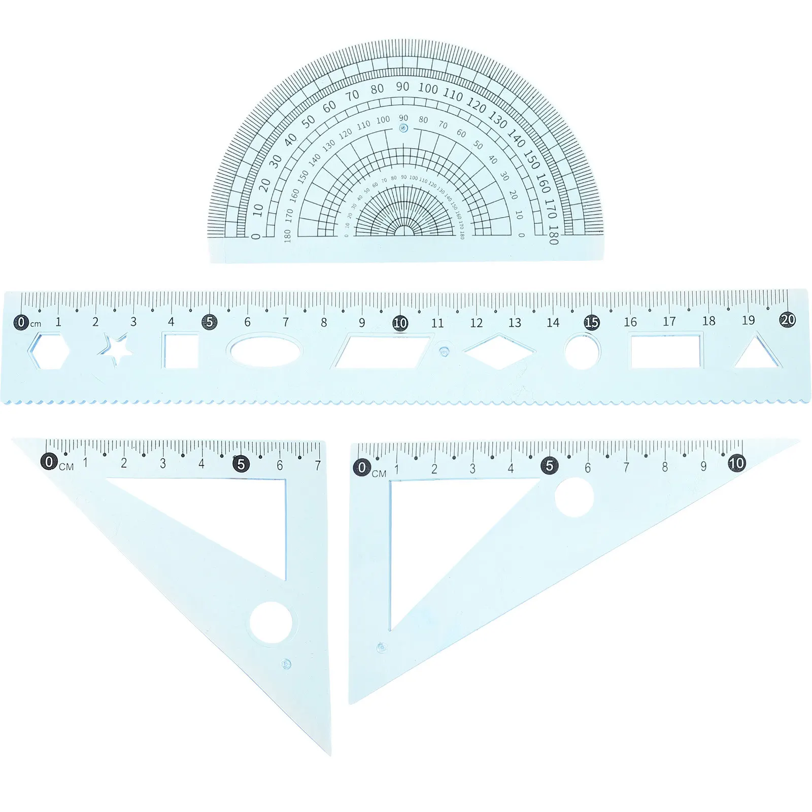 Geometry Drawing Ruler Kit School Design Professional Drafting Tool Math Protractor Measuring Triangle Ruler Student