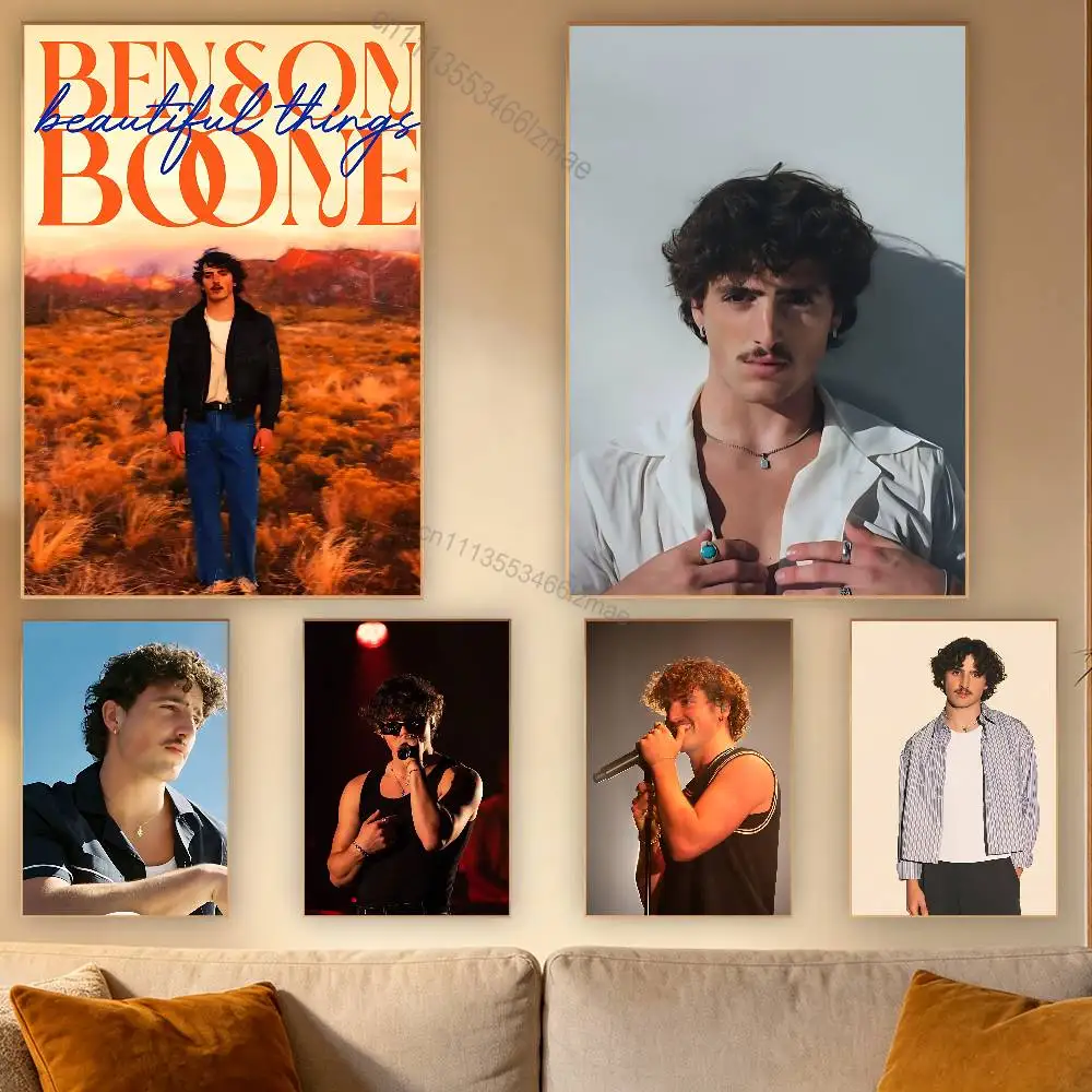 

Beautiful Things B-Benson Boone Poster Retro Paper Sticker DIY Room Bar Cafe Aesthetic Art Wall Painting