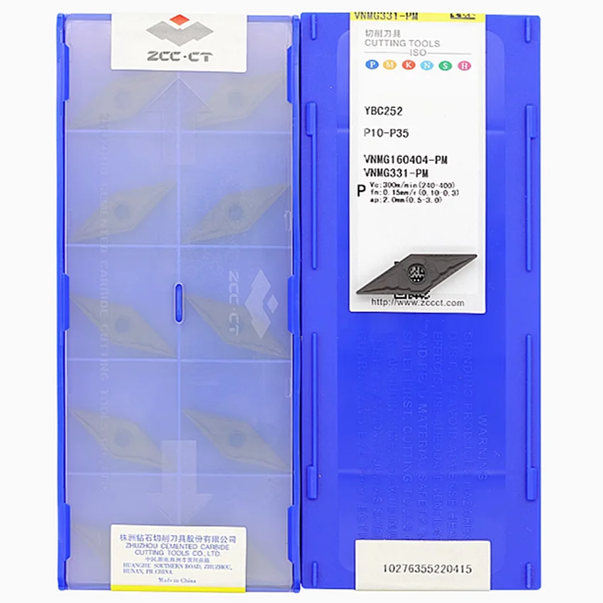 

VNMG160404-PM YBC252/VNMG160408-PM YBC252/VNMG160412-PM YBC252 ZCC.CT CNC blade carbide inserts turning tools inserts 10pcs/box
