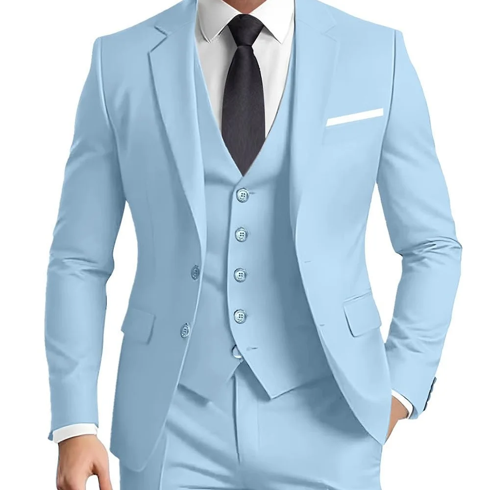 الدعاوى للرجال سليم صالح الفاخرة الزفاف البدلات الرسمية موضة رجالي السترة سترة السراويل 3 قطع بدلة عمل رسمية مجموعات