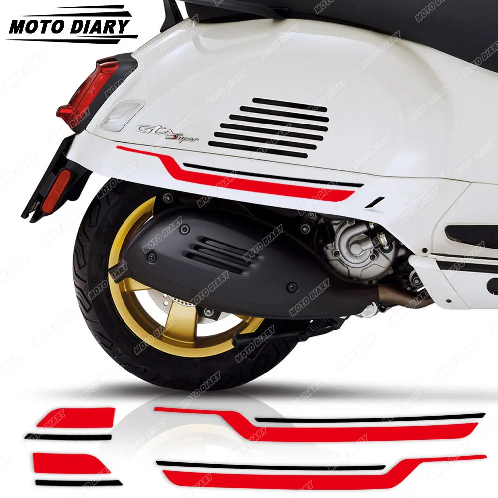 Dla Vespa GTS 125 250 300 Super GTV 250 GTV 300 GTS250 GTS300 GTV300 skuter zestaw naklejek część boczna naklejki wodoodporne