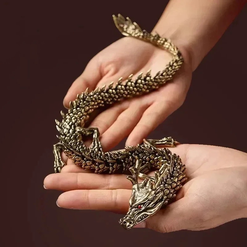 

3D Printed Articulated Dragon Chinese Dragon Flexible Realistic Made Ornament Toy Model Home Office Decoration Decor