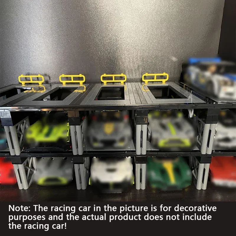 Snelheidskampioen Model Moc Bouwstenen Super Race Parkeergarage Modulaire Technologie Geschenken Vakantie Monteren Kinderen Speelgoedpak