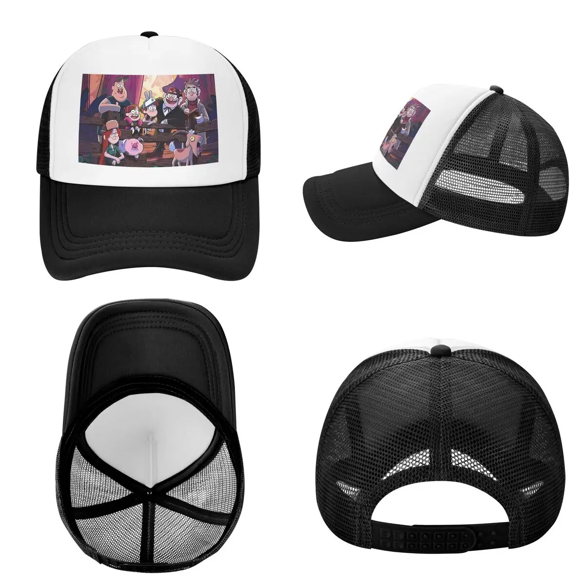 Gravitys Falls (4) Cap Casual Mesh Baseball Caps Adjustable Hat Hip Hop Summer Unisex Baseball Hats