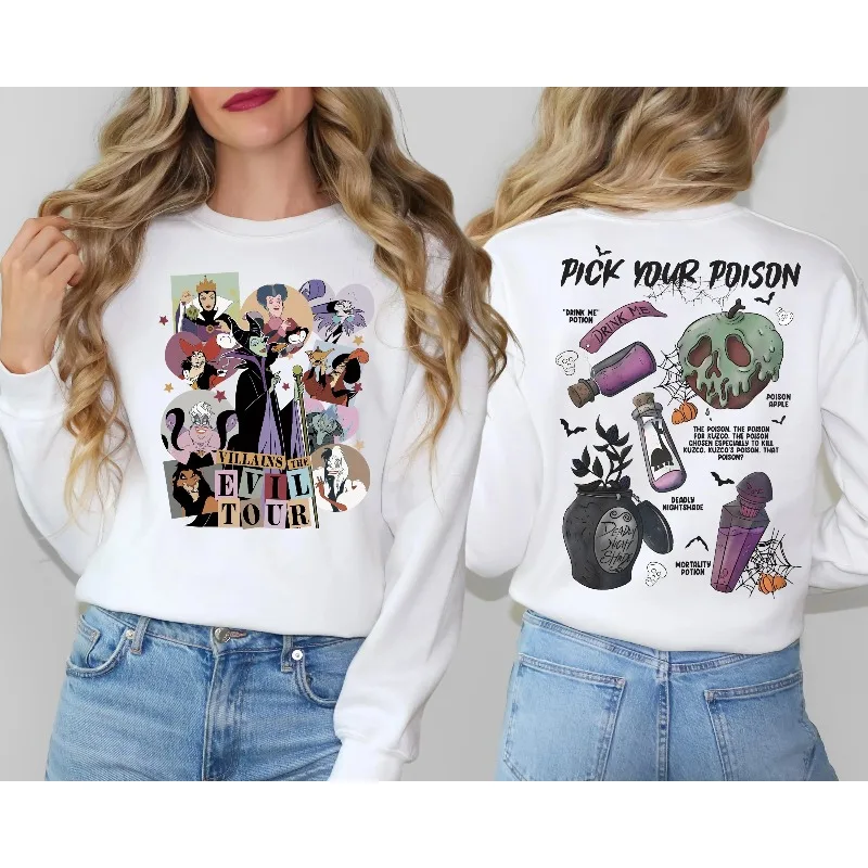 الشرير الشر رحلة هالوين هوديي المرأة هوديي الخريف والشتاء جديد الرجال والنساء عارضة أزياء الشارع ارتداء