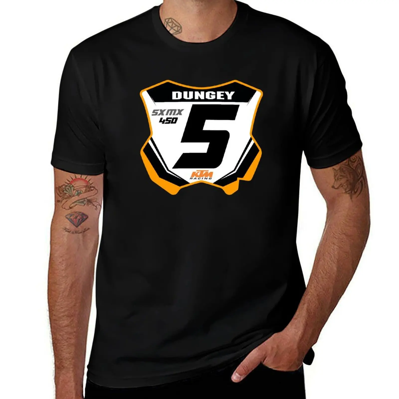 Ryan Dungey RD5 Motocross Number Plate Design T-Shirt Lightweight Gym Training T-Shirt