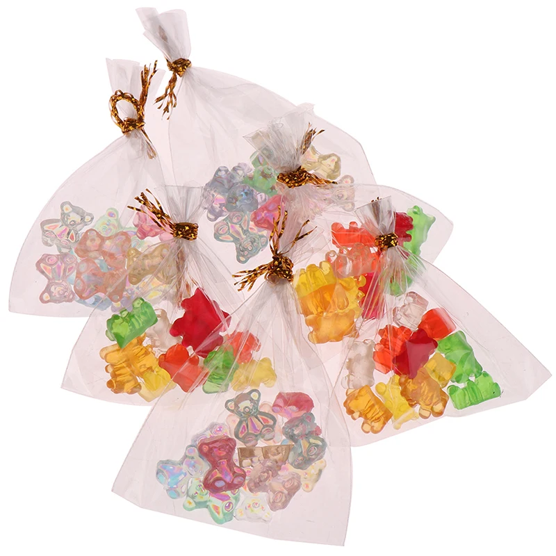 [JUST] 12 szt. Miniaturowe cukierki w kształcie misia do domku dla lalek w skali 1:12, jedzenie, deser, cukierki, zabawka kuchenna.