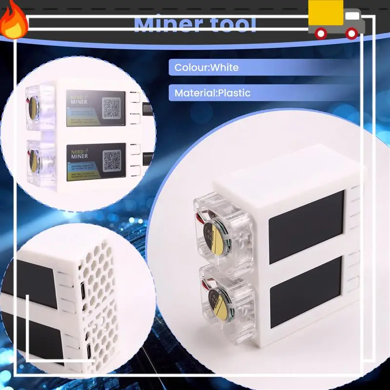 

Discount-Nerdminer V2 Miner 78KH/S*2 Dual Screen BTC Solo Lottery Miner Bitcoin Nerd Miner Lotto Miner With Luminous Fan B