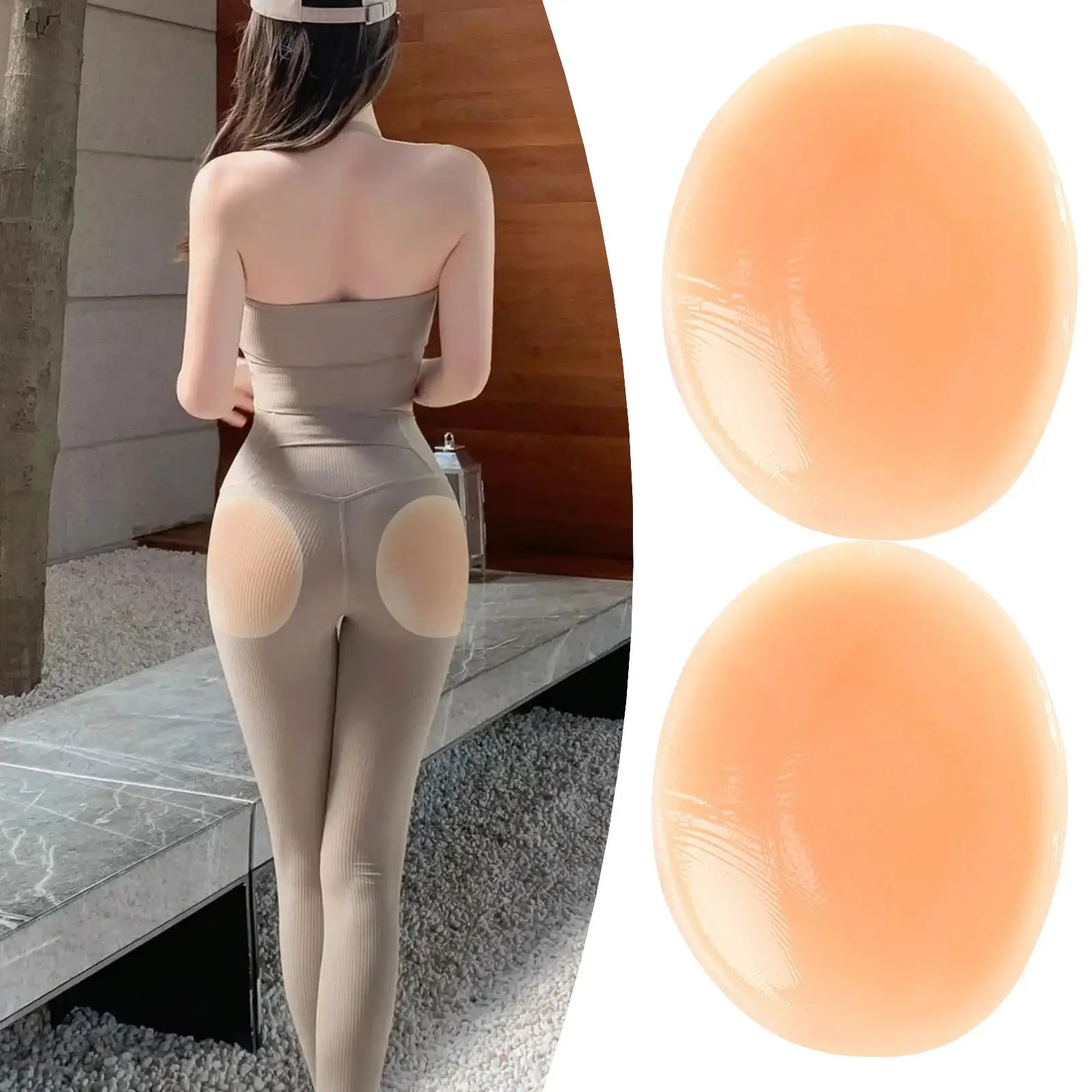 

Silicone Hip Pads Buttock Lifting Filler Self-Adhesive Hip Lifter Pad For Buttock Lifting Skiing Skating Sports Fitness Dance